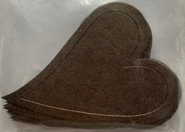 Stanzteil Doppelherz geschwungen, bronze